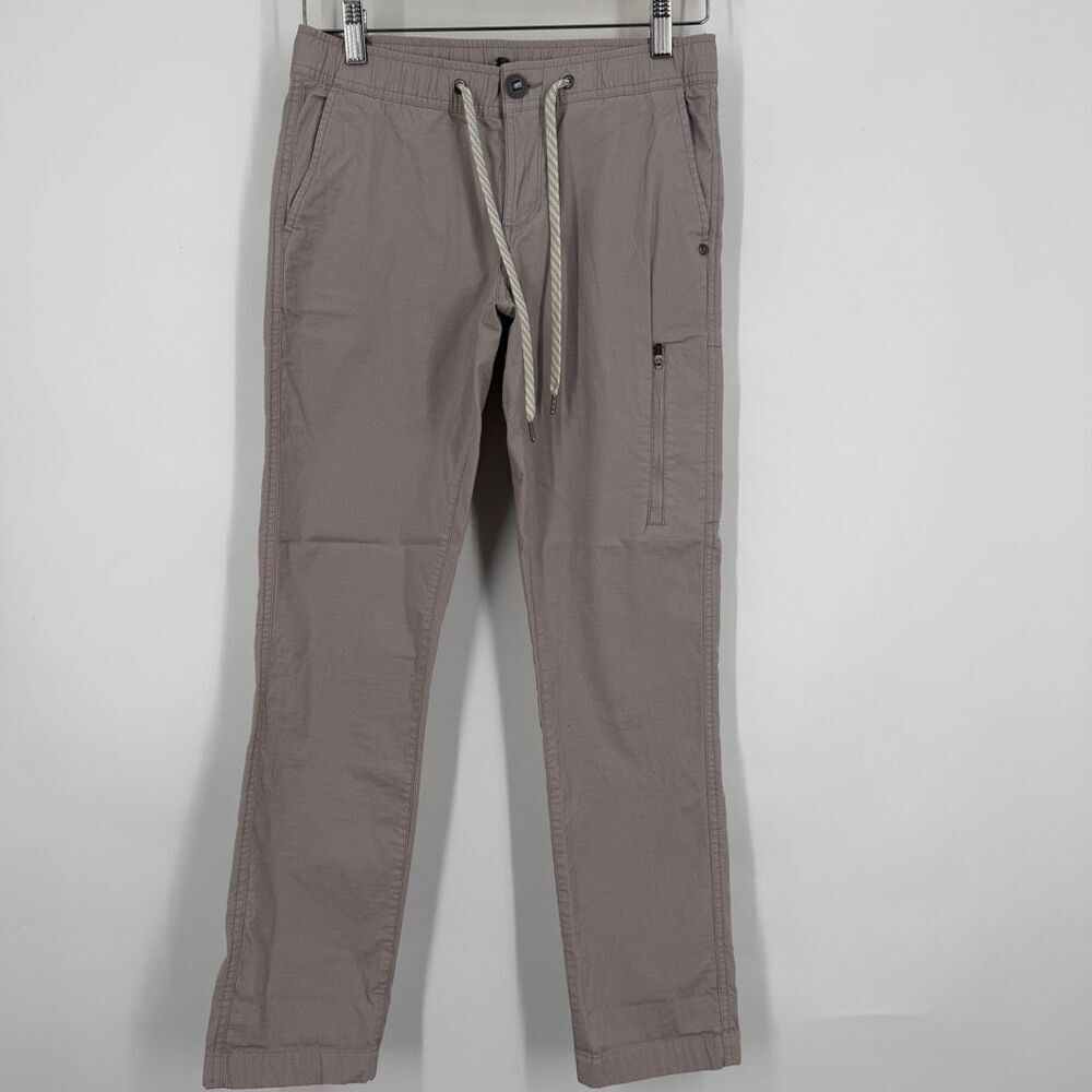 Vuori Gray Ripstop Drawstring Organic Cotton Outdoor Hiking Climber Pants Sz XS